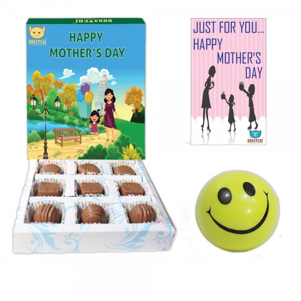 Mother's Day special chocolate box, 9pc , FREE Rose and Smiley Ball